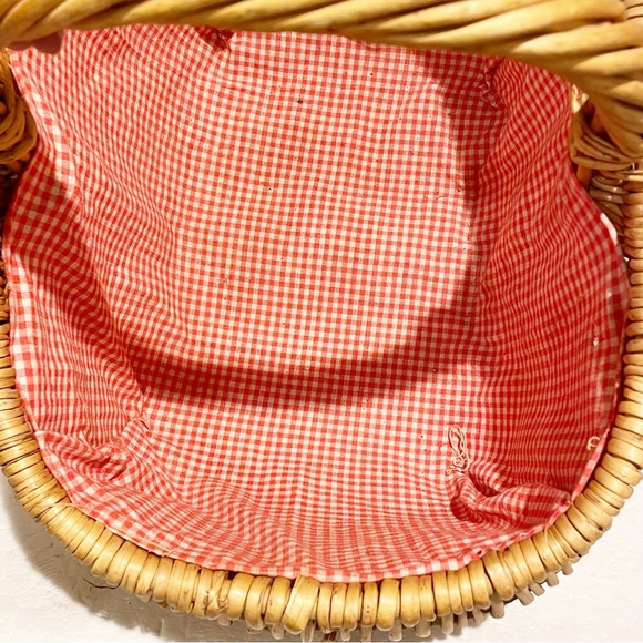 VTG FARMERS BUTT BUTTOCKS EGG GATHERING PICNICHARVEST BASKET HANDMADE FARMHOUSE - Picture 6 of 7